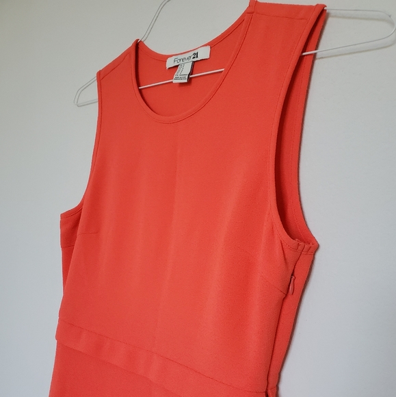 NWOT Forever 21 Bright Orange Dress Size Small - Picture 9 of 11